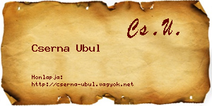 Cserna Ubul névjegykártya